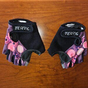 TERRY Purple Pink Dot T-Glove Cycling Gloves - Women's M